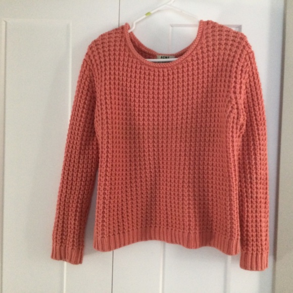Acne Studios Sapata Chunky Knit Gorgeous Peach Sweater - Picture 6 of 11